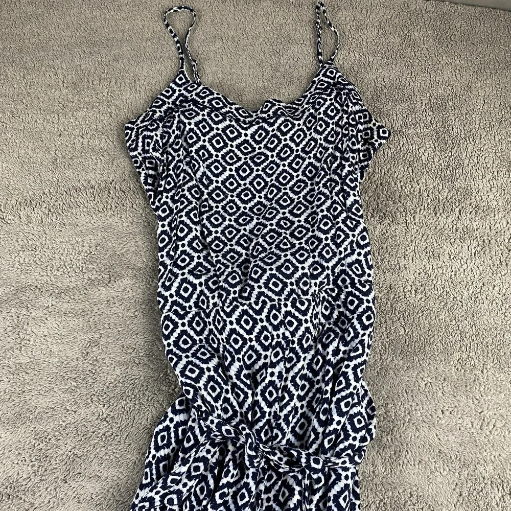 LOFT‎ Jumpsuit Womens Small Navy White Boho Bohemian